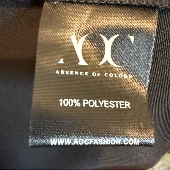 Black Asymmetrical Wrap Dress with Notched Collar - Picture 7 of 8